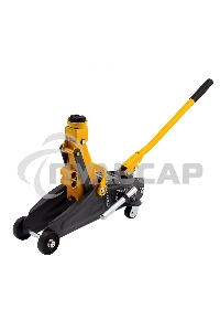 Домкрат гидравлический подкатной с фиксатором Denzel 2 т, 130-330 мм, в кейсе 51154