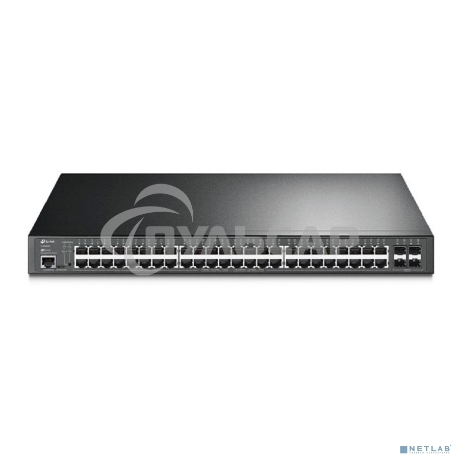 Коммутатор 48-port Gigabit PoE+ L2+ switch, 48 802.3af/at PoE+ ports, 4 Gb SFP slots, 1 RJ-45 + 1Micro-USB console ports, 348W PoE budget