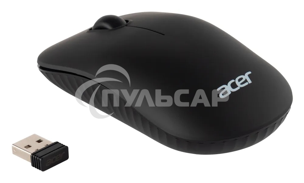 Мышь беспроводная Acer OMR130 черный, 1200 dpi, радиоканал, USB, кнопки - 3