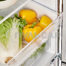 Холодильник Maunfeld MFF200NFSB10 Inverter черный двухкамерный 271/106 л морозилка снизу, NoFrost