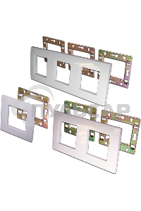 Рамка 1-постовая 45х45, с суппортом, белая