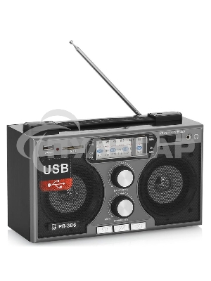 Радиоприемник портативный Сигнал БЗРП РП-306 черный USB SD