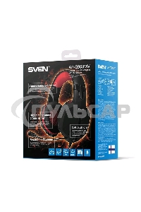 Игровые стереонаушники с микрофоном SVEN AP-G988MV, черный-красный Игровые стереонаушники с микрофоном SVEN AP-G988MV, черный-красный