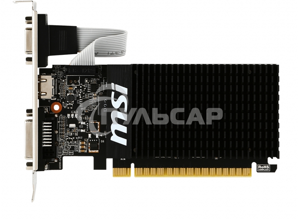 Видеокарта MSI PCI-E GT 710 2GD3H LP nVidia GeForce GT 710 2048Mb 64bit DDR3 954/1600 DVIx1/HDMIx1/CRTx1/HDCP Ret low profile