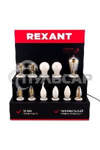 Демо-тестер акриловый для ФИЛАМЕНТА (AC 220V с шнуром питания 1.2 метра, с выключателем на корпусе, цоколи E14 x 6 шт.)