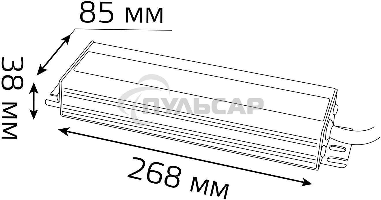 Блок питания Gauss 202022400 пониж. для лен.светод. черный