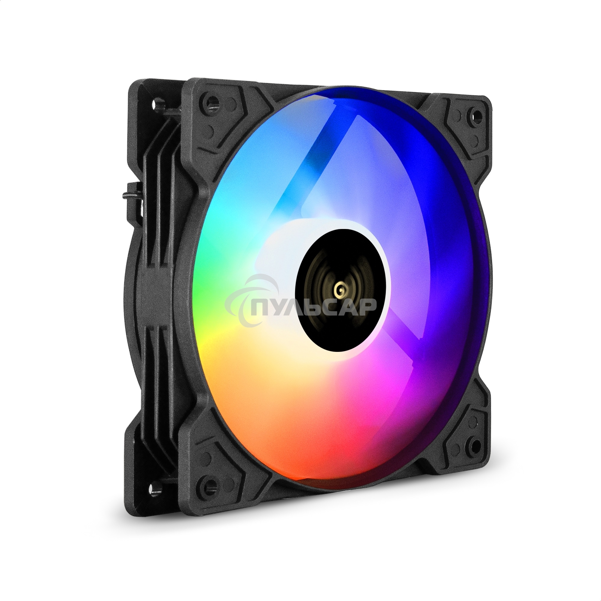 Вентилятор для корпуса ExeGate EX12025H3P4PMY-PWM.ARGB черный, 120 мм, 1800 об/мин, 26 дБ, 4 pin