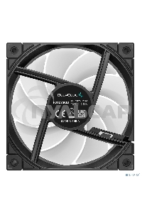 Вентилятор для корпуса DEEPCOOL FD12 черный, 120 мм, 2050 об/мин, 26.9 дБ, 4 pin