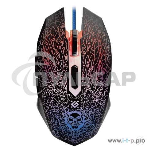 Мышь проводная Defender Shock GM-110L черный, 3200 dpi, USB, кнопки - 6