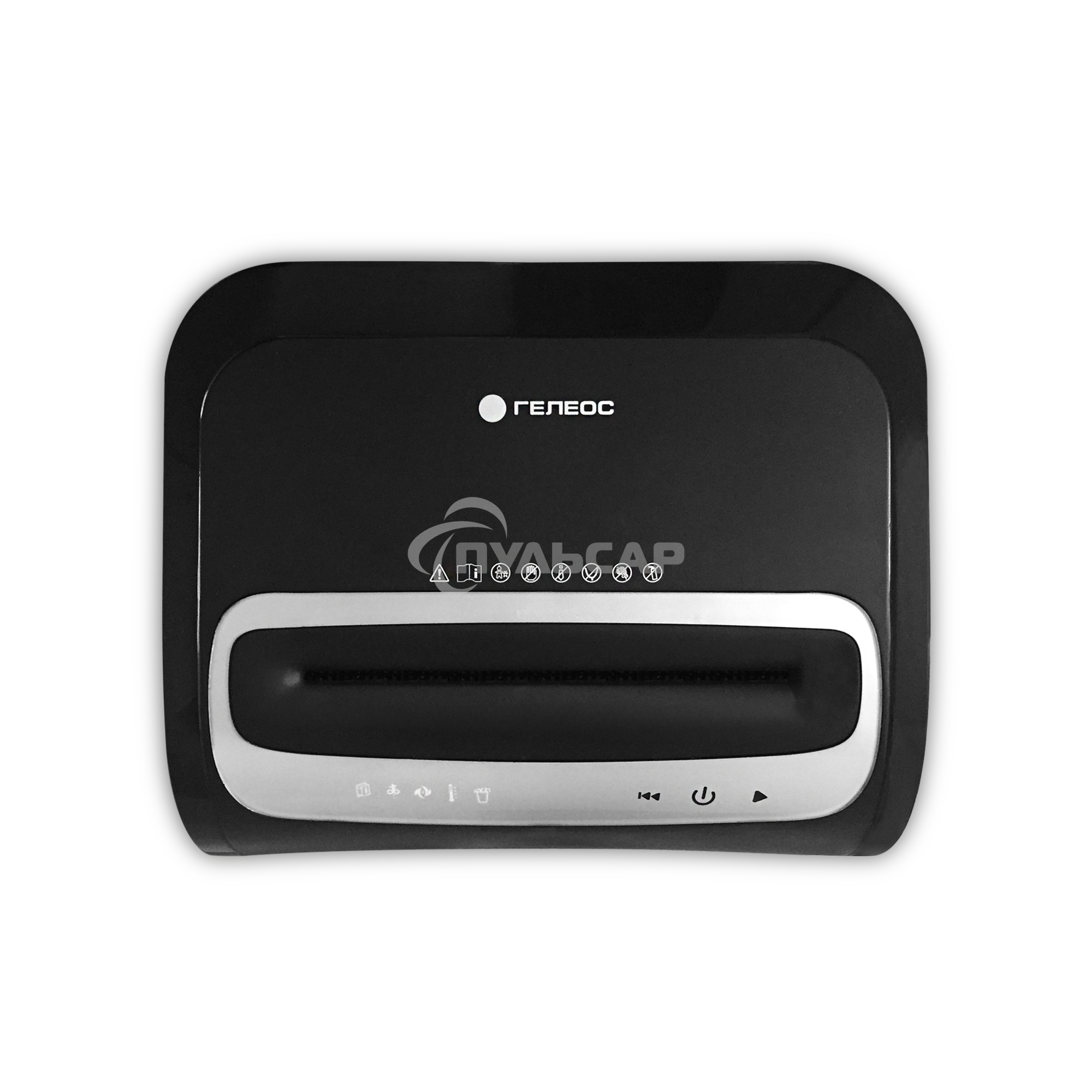 Шредер ГЕЛЕОС УМ35-5, (DIN P-5), фрагмент 1,9х14мм, 24-27 лист (70г/м2), CD/пл.карты/скрепки/скобы, 35 литров 