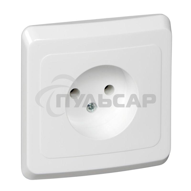 Розетка 1-м СП Этюд 16А IP20 без заземл. бел. SchE PC16-001B
