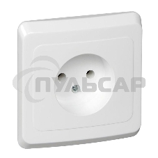 Розетка 1-м СП Этюд 16А IP20 без заземл. бел. SchE PC16-001B
