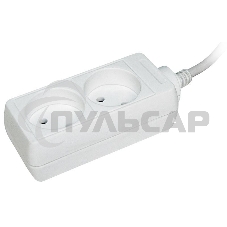 Удлинитель 2х3м без заземл. 10А IP20 У2 2P 2х0.75 ИЭК WYP10-06-02-03-N