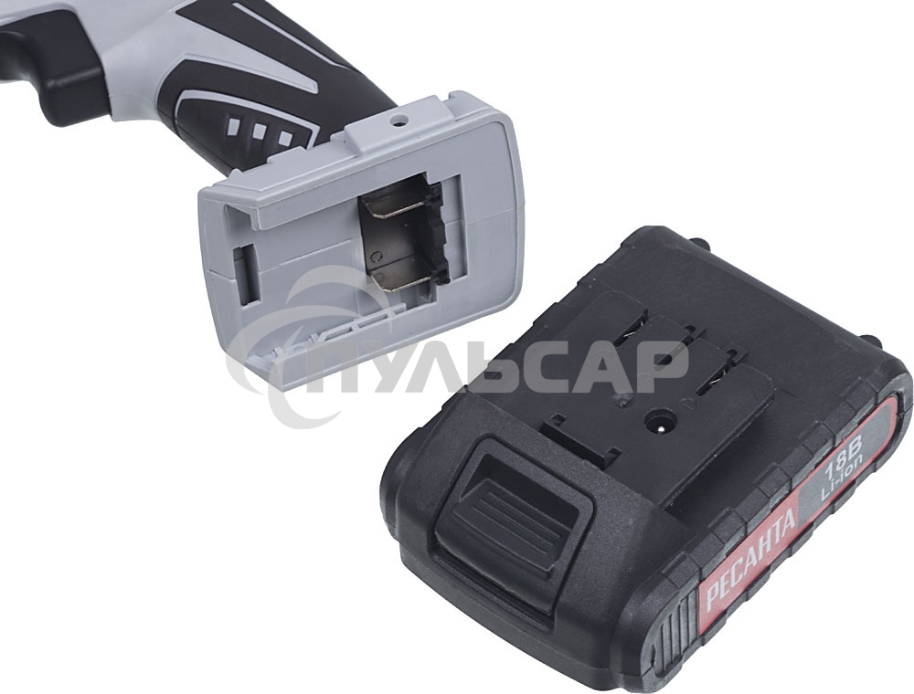 Дрель-шуруповерт Ресанта ДА-18-2ЛК-У 75/14/6, Аккумуляторная, 18В, 2 АКБ, Ударная, Кейс