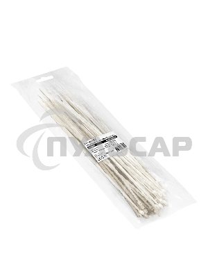 Стяжка (хомут) нейлоновая ExeGate EX293127RUS CV66-450x4.8W (нейлон 6.6, 450x4.8мм, неоткрывающаяся, halogen free, -40°C - +85°C, белая, 100 шт)