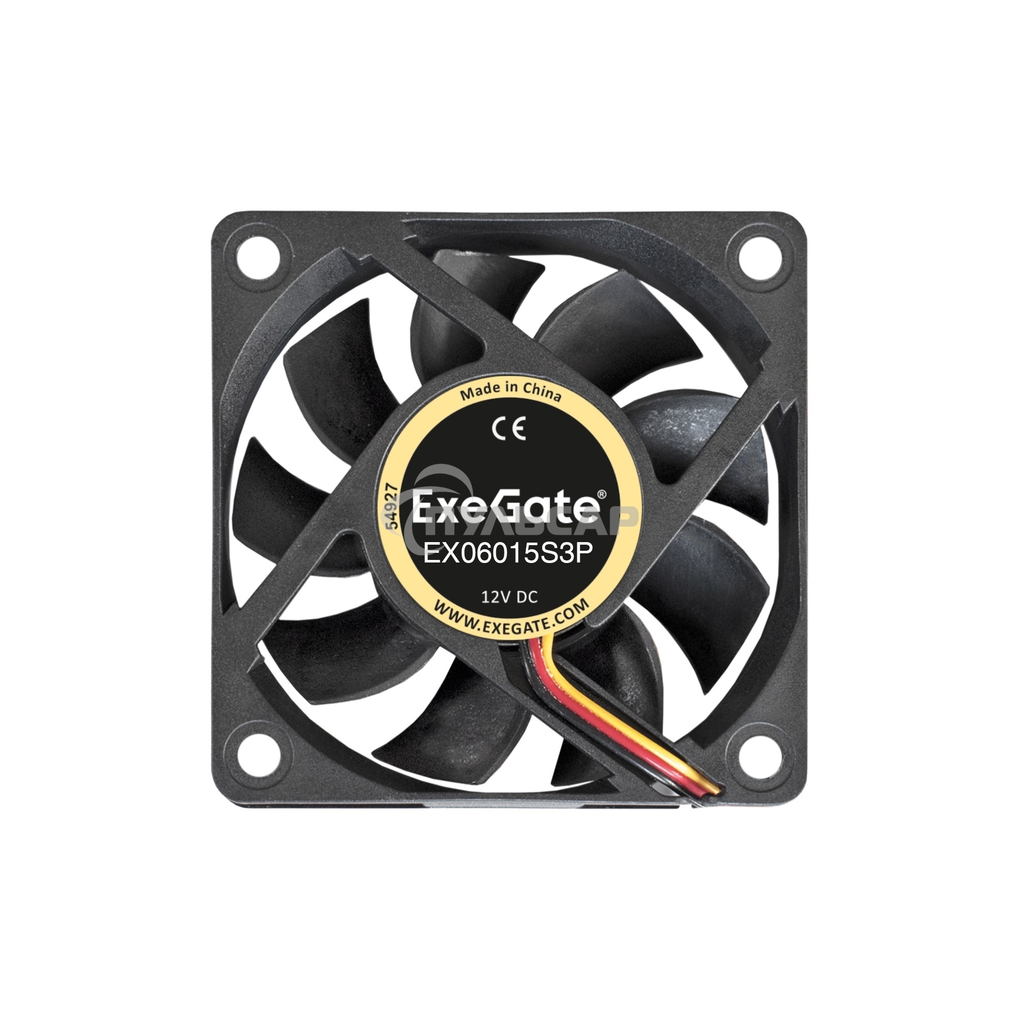 Вентилятор для корпуса ExeGate EX06015S3P черный, 60 мм, 3500 об/мин, 24 дБ, 3 pin