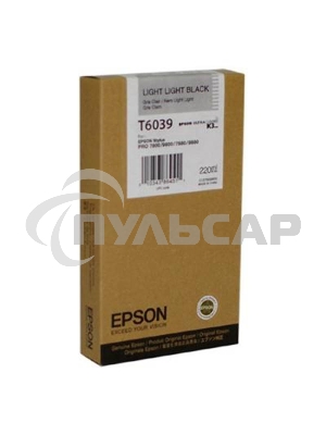 Картридж струйный Epson C13T603900 светло-серый для Epson Sty Pro 7800/9800/7880/9880 (220мл)