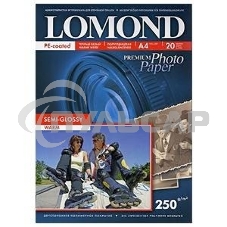 Фотобумага ПРЕМИУМ для стр.печати LOMOND 250 г/м2 односторонняя Semi-Glossy Warm 10х15см(20л)