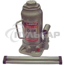 Домкрат Matrix бутылочный 15т h подъема 230–460мм Домкрат Matrix бутылочный 15т h подъема 230–460мм