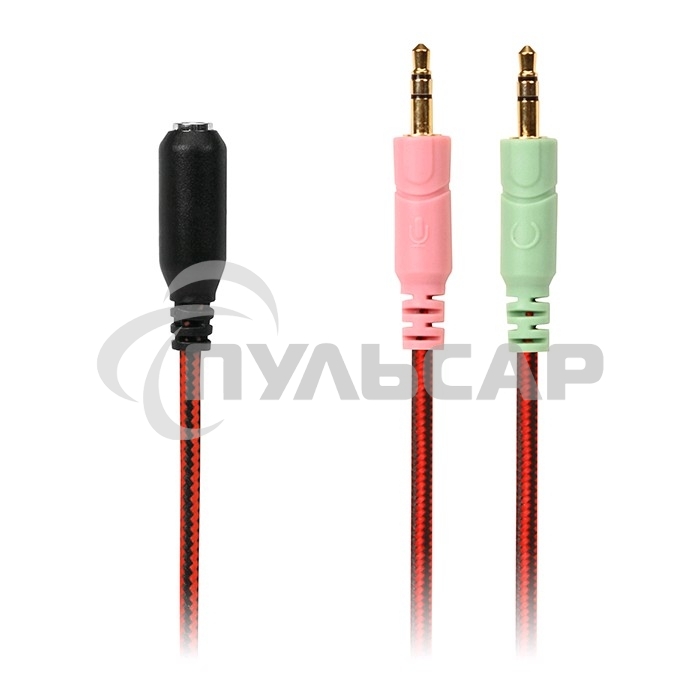 Игровые стереонаушники с микрофоном SVEN AP-G988MV, черный-красный Игровые стереонаушники с микрофоном SVEN AP-G988MV, черный-красный