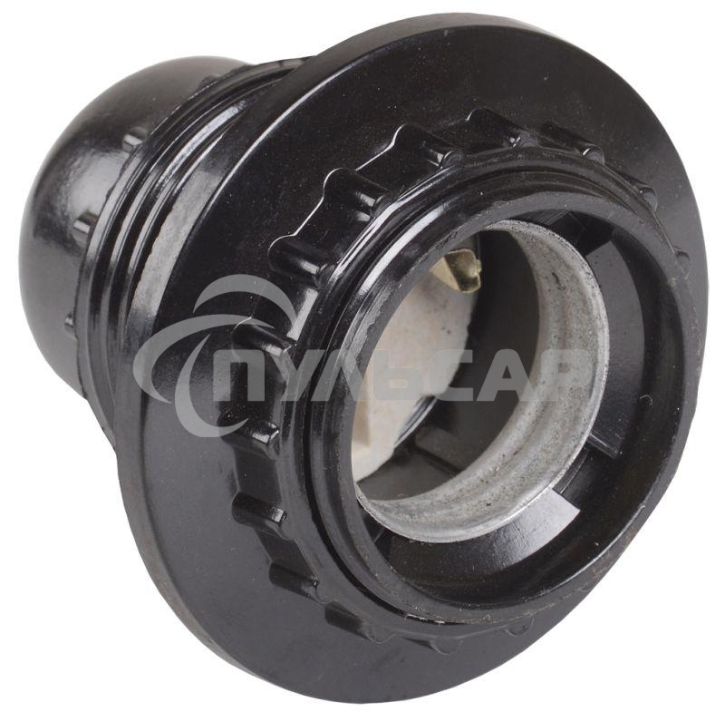 Патрон электрич. E27 Пкб27-04-К11 с кольцом карболит. черный (инд. упак.) ИЭК EPK11-04-02-K01