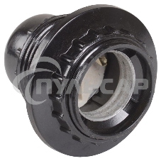 Патрон электрич. E27 Пкб27-04-К11 с кольцом карболит. черный (инд. упак.) ИЭК EPK11-04-02-K01