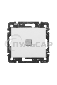 Механизм выключателя 1-кл. СП Valena 10А IP31 с зел. инд. бел. Leg 774410