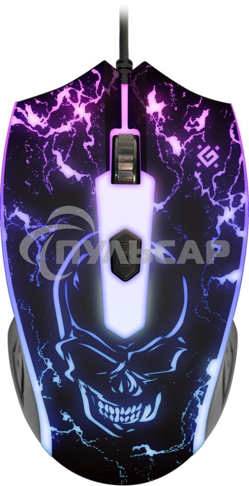 Мышь проводная Defender Overmatch GM-069 черный, 2400 dpi, USB, кнопки - 4