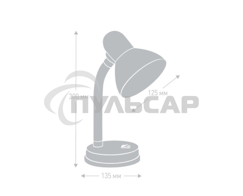 Camelion KD-301 С04 красный (Светильник настольный,230V 60W)