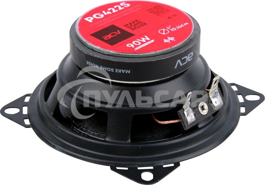 Колонки автомобильные ACV PG-422S 90Вт 89дБ 4Ом 10см (4дюйм) (ком.:2кол.) коаксиальные двухполосные