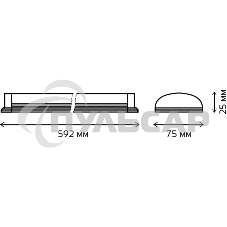 Светильник LED Gauss ДПО 18Вт 6500К 596х75х25 IP20 (аналог ЛПО)