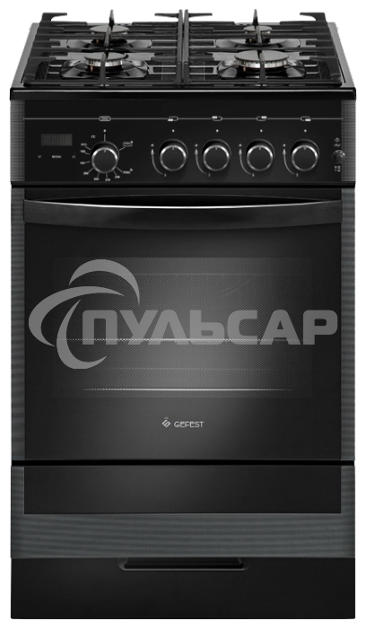 Плита газовая Gefest ПГ 5500-03 0044 черный, конфорок 4 шт, духовка 52 л, 50 см x 85 см x 58.5 см