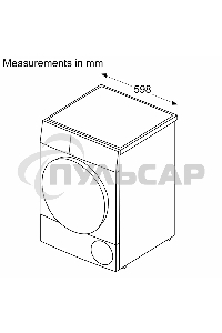 Сушильная машина Bosch WTN86202ME серый, 8 кг, сушка - конденсационная, программ - 13, 59.8 x 84.2 x 61.3 см
