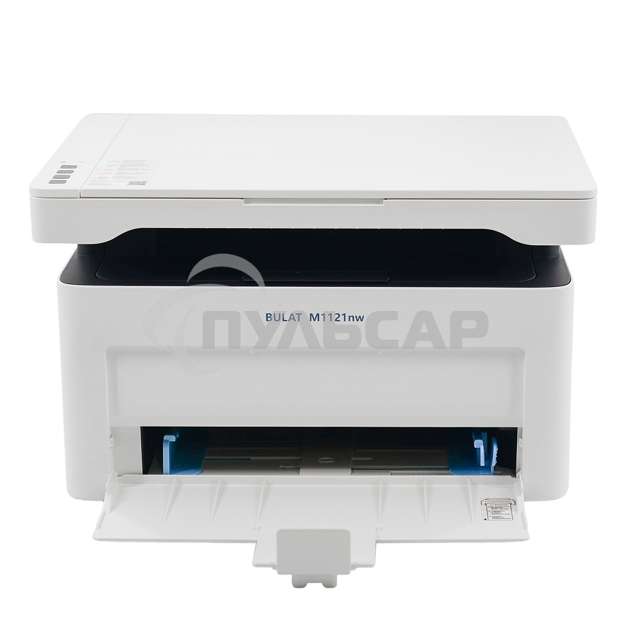 МФУ лазерное BULAT M1121nw, ((A4, лазерное МФУ, ч/б, печать/скан/копирование, 600dpi, 21ppm, 128Mb, процессор 1,2ГГц, сканирование 20 с/ лист А4, копирование до 21 стр/мин, вх. лоток 150л, вых. лоток 100л, бумага 70-120г/м2, белый корпус, USB/LAN/WiFi, на
