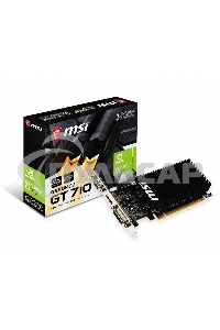 Видеокарта MSI PCI-E GT 710 2GD3H LP nVidia GeForce GT 710 2048Mb 64bit DDR3 954/1600 DVIx1/HDMIx1/CRTx1/HDCP Ret low profile