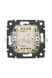 Механизм выключателя 1-кл. СП Valena 10А IP31 с зел. инд. бел. Leg 774410