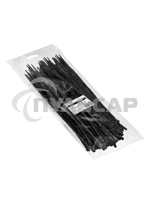 Стяжка (хомут) нейлоновая ExeGate EX293138RUS CV66-450x7.5B (нейлон 6.6, 450x7.5мм, неоткрывающаяся, halogen free, -40°C - +85°C, черная, 100 шт)