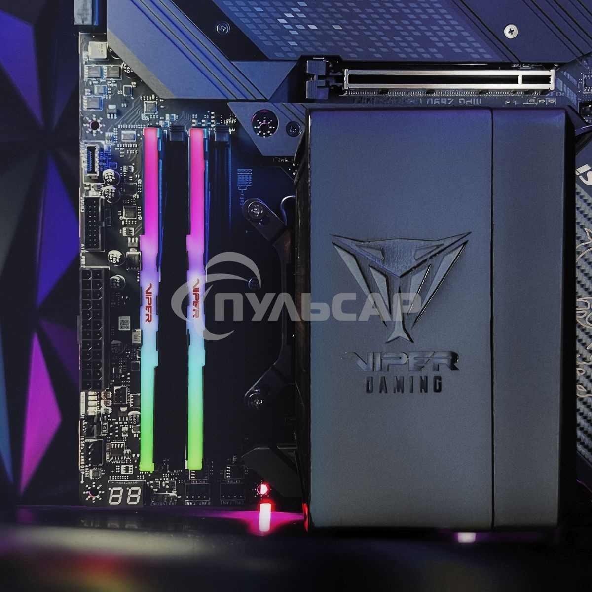 Оперативная память Patriot Viper Venom, DDR5, 32Gb (2x16Gb), 6600MHz, CL34, DIMM, с радиаторами, RGB, черный