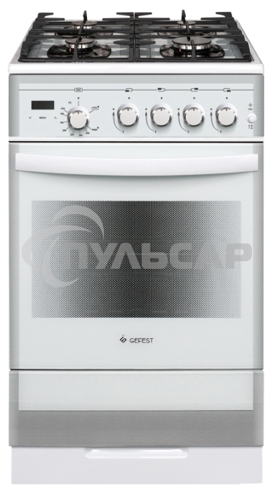 Плита газовая Gefest ПГ 5500-03 0042 белый, конфорок 4 шт, духовка 52 л, 50 см x 85 см x 58.5 см