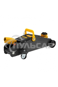 Домкрат гидравлический подкатной с фиксатором Denzel 2 т, 130-330 мм, в кейсе 51154