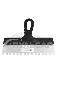 Шпатель Sparta из нержавеющей стали, 300 мм, зуб 10х10 мм, пластмассовая ручка 85130