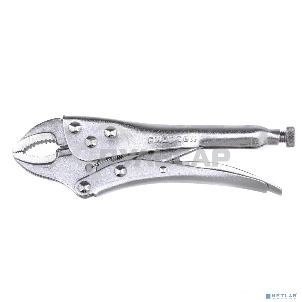 Зажим СИБРТЕХ ручной, полукруглый захват, 180 мм 18421