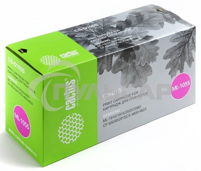 Картридж Cactus CS-D105S черный (1000 стр.) для Samsung ML-1910/1915/2525/2580/SCX-4600/4623/SF-650