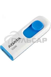 Флешка USB ADATA C008 (AC008-16G-RWE), 16 Gb, USB 2.0, R/W 15/5, белый/синий