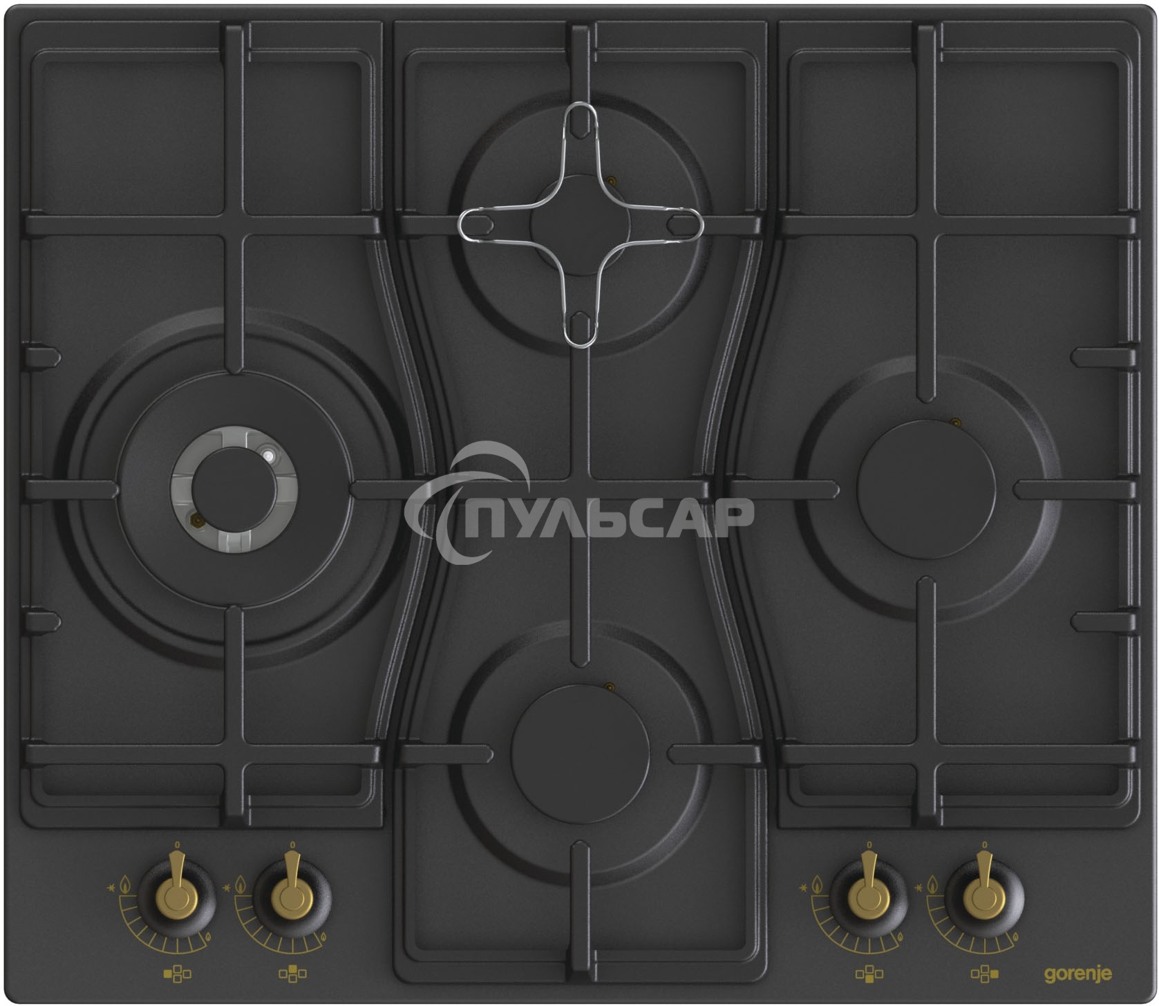 Газовая варочная панель Gorenje GW6D42CLB черный