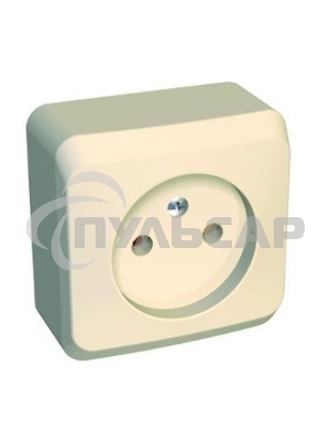 Розетка 1-м ОП Этюд 16А IP20 без заземл. крем. SchE PA16-001K