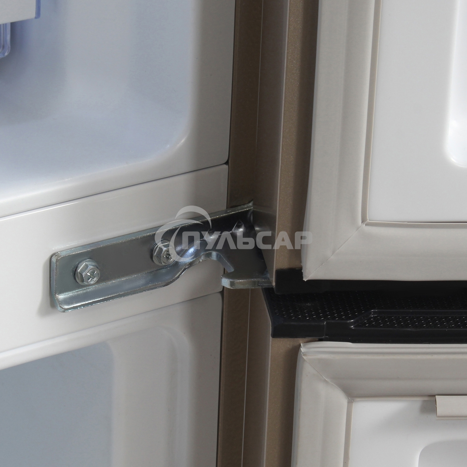 Холодильник Hyundai CS5073FV шампань стекло трехкамерный инвертер Side by Side 292/167л морозилка сбоку