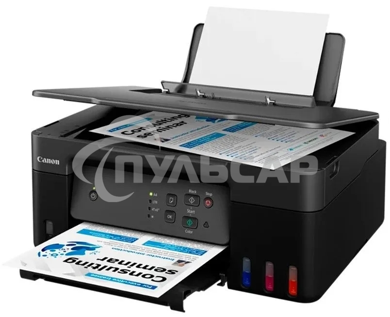 МФУ струйное Canon PIXMA G2430 (5991C009), A4, цветное, печ. 11 стр/мин. (ч/б) 6 стр/мин. (цвет), 4800 x 1200 dpi (печать) 1200x600dpi (скан.), USB