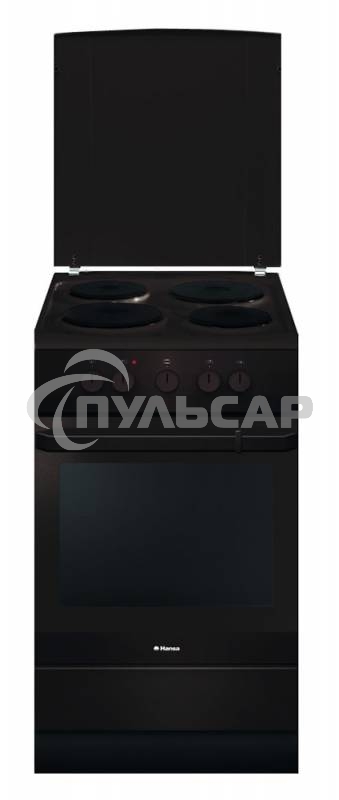 Плита электрическая Hansa FCEB53000 коричневый, конфорок 4 шт, духовка 69 л, 50 см x 85 см x 60 см