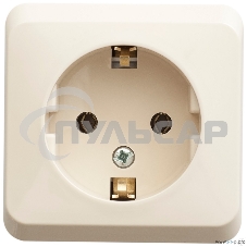 Розетка 1-м ОП Этюд 16А с заземл. крем. SchE PA16-003K